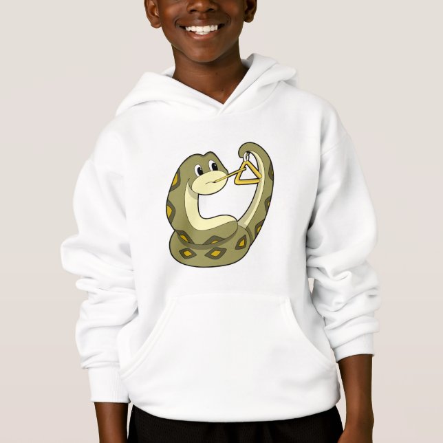 Snake at Music with Triangle.PNG Hoodie (Front)