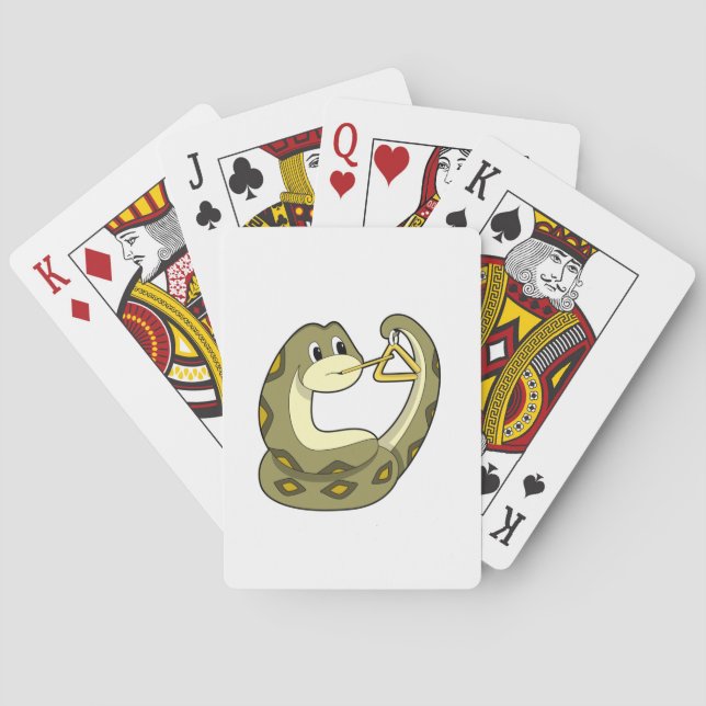 Snake at Music with Triangle.PNG Poker Cards (Back)