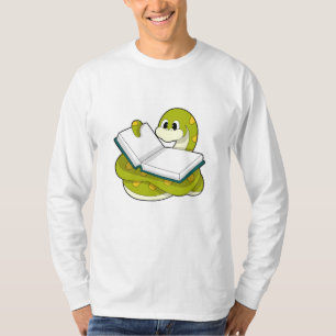 Snake at Reading with Book T-Shirt