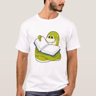 Snake at Reading with Book T-Shirt