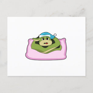 Snake at Sleeping with Nightcap Postcard