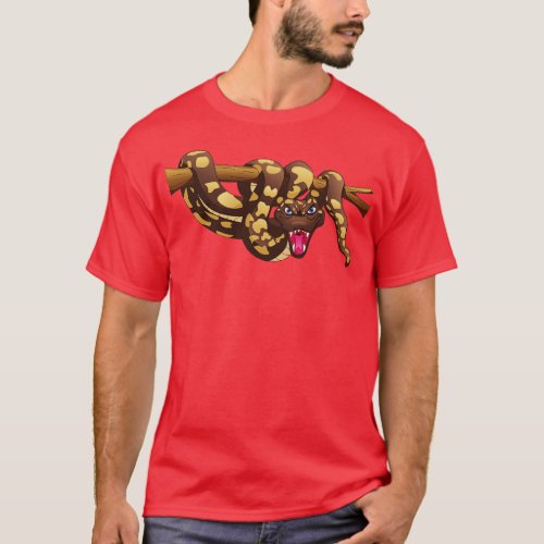 Snake Attached To Tree Branch T_Shirt
