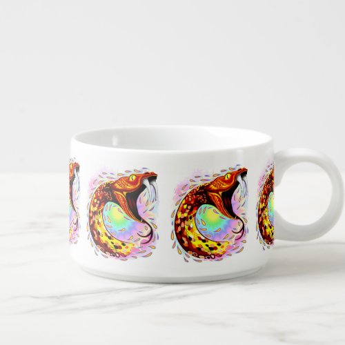 Snake Attack Psychedelic Surreal Art Bowl