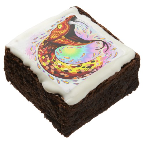 Snake Attack Psychedelic Surreal Art Brownie