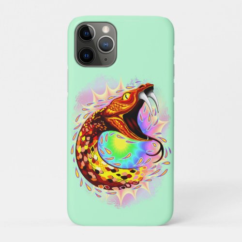 Snake Attack Psychedelic Surreal Art iPhone 11 Pro Case