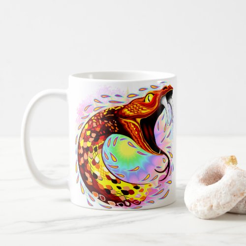 Snake Attack Psychedelic Surreal Art Coffee Mug