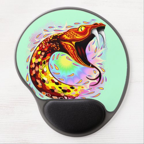 Snake Attack Psychedelic Surreal Art Gel Mouse Pad