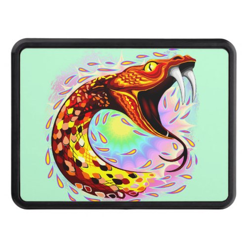 Snake Attack Psychedelic Surreal Art Hitch Cover