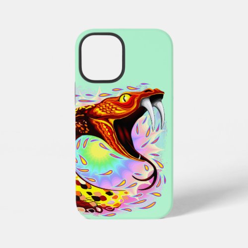 Snake Attack Psychedelic Surreal Art iPhone 12 Mini Case