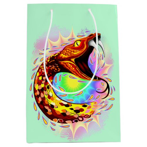 Snake Attack Psychedelic Surreal Art Medium Gift Bag