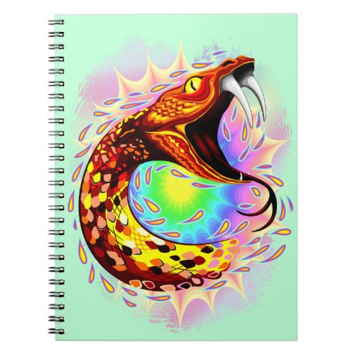 Snake Attack Psychedelic Surreal Art Notebook