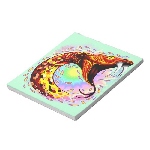 Snake Attack Psychedelic Surreal Art Notepad