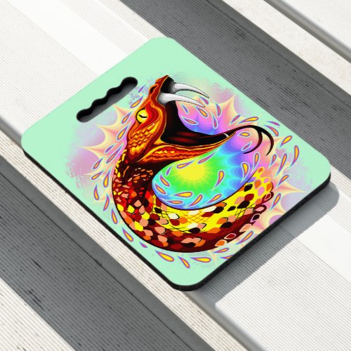 Snake Attack Psychedelic Surreal Art Seat Cushion
