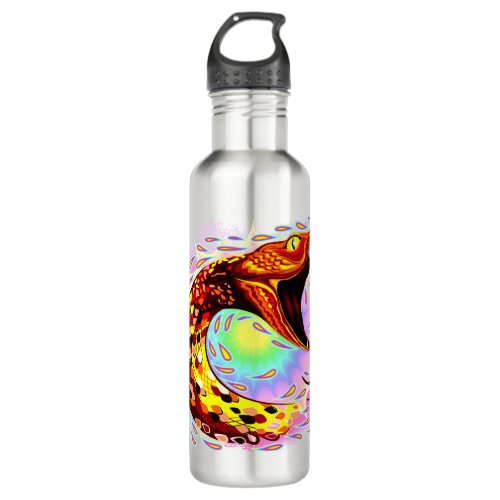 Snake Attack Psychedelic Surreal Art Stainless Steel Water Bottle