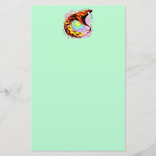 Snake Attack Psychedelic Surreal Art Stationery