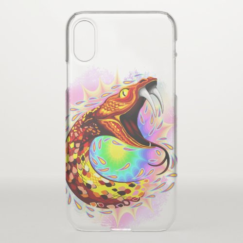 Snake Attack Psychedelic Surreal Art iPhone X Case