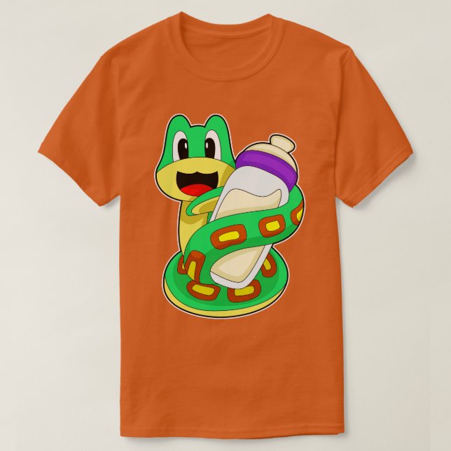 Snake Baby bottle Milk T-Shirt (Design Front)
