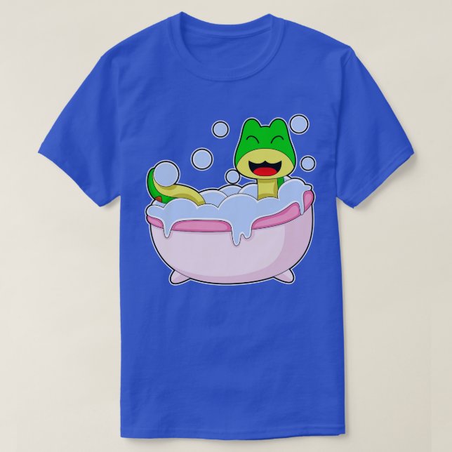 Snake Bathe Bathtube T-Shirt (Design Front)