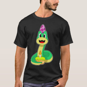 Snake Birthday Candle Cake T-Shirt