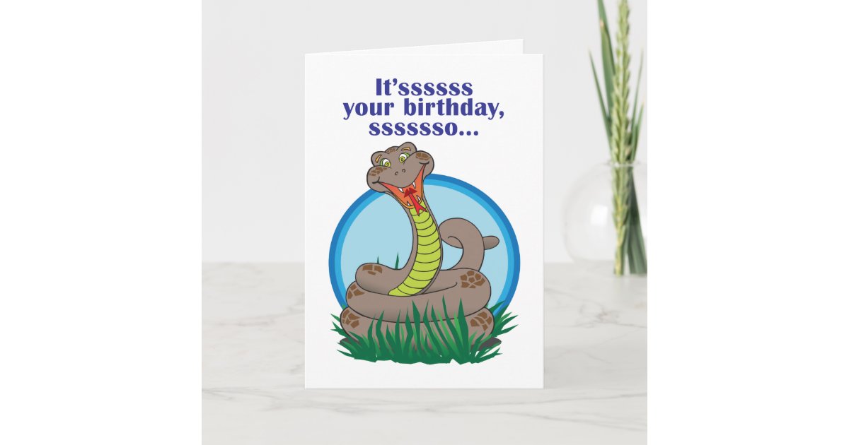 Snake Birthday Card Zazzle