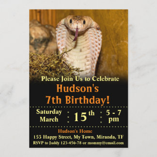 Snake birthday invitation