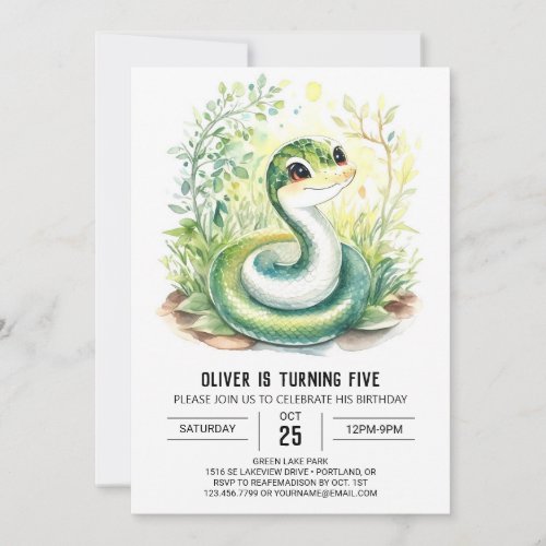 Snake Birthday Invitation