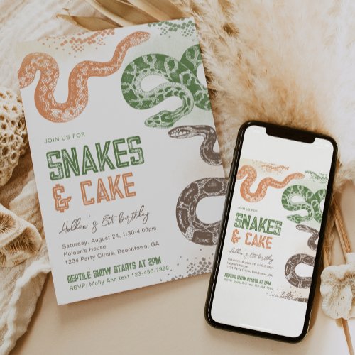 Snake Birthday Invitations