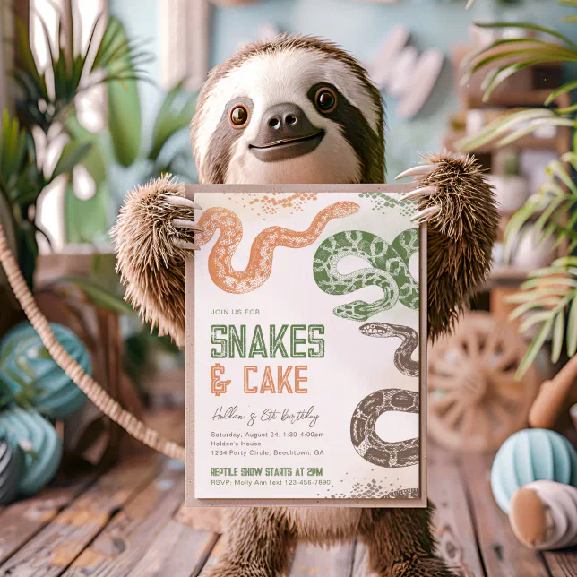 Snake Birthday Invitations | Zazzle