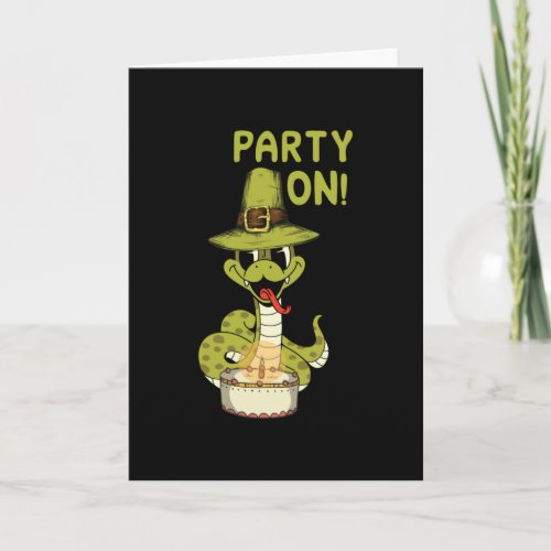Snake Birthday Party Card