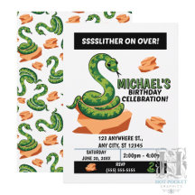 Snake Birthday Party Invitation