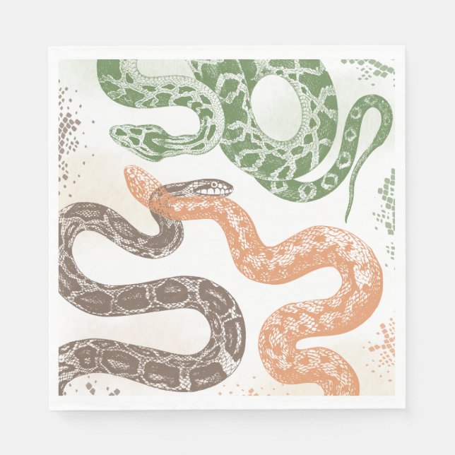 Snake Birthday Party Napkins (Front)