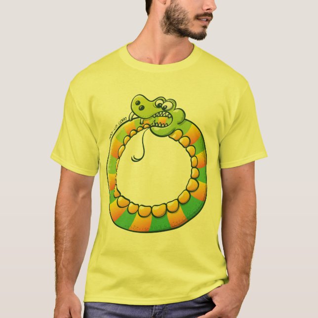 Snake Biting its own Tail T-Shirt (Front)