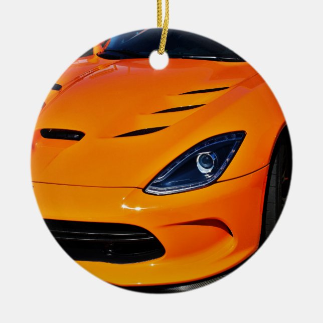 Snake Bitten Ceramic Ornament (Front)