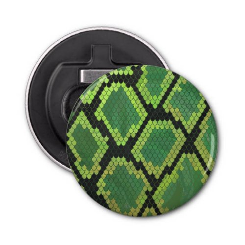 Snake Black and Green Print Bottle Opener