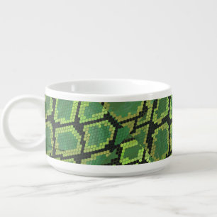 Snake Black and Green Print Bowl