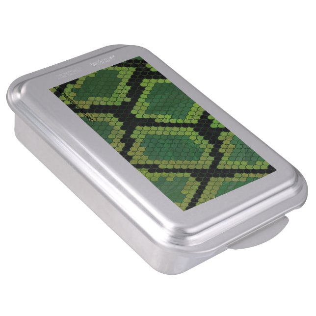 Snake Black and Green Print Cake Pan (Side)