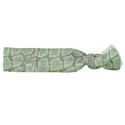 Snake Black and Green Print Elastic Hair Tie