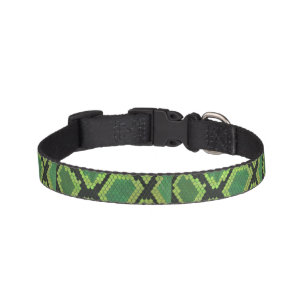 Snake Black and Green Print Pet Collar