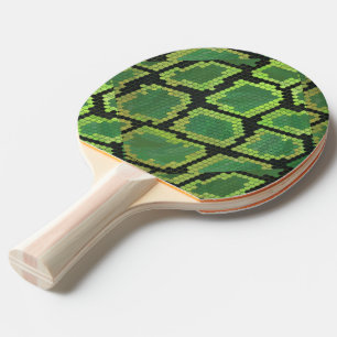 Snake Black and Green Print Ping Pong Paddle