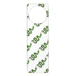 Snake Black and Green Print Silhouette Door Hanger