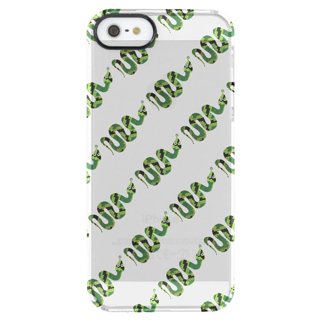 Snake Black and Green Print Silhouette Uncommon iPhone Case (Back)