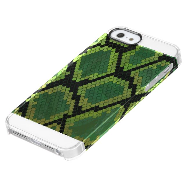 Snake Black and Green Print Uncommon iPhone Case (Bottom)