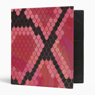 Snake Black and Red Print Binder