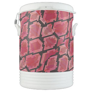 Snake Black and Red Print Cooler