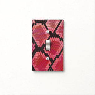 Snake Black and Red Print Light Switch Cover
