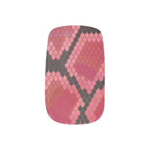 Snake Black and Red Print Minx Nail Wraps