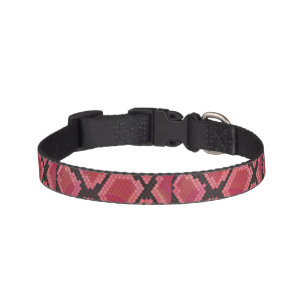 Snake Black and Red Print Pet Collar