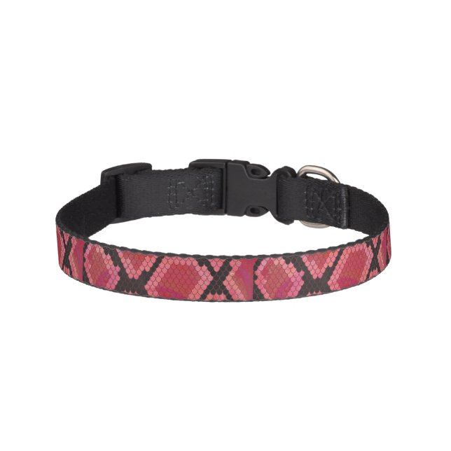 Snake Black and Red Print Pet Collar (Front)