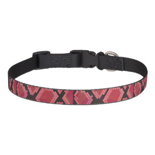 Snake Black and Red Print Pet Collar