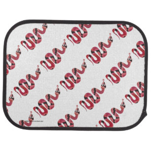 Snake Black and Red Silhouette Car Mat